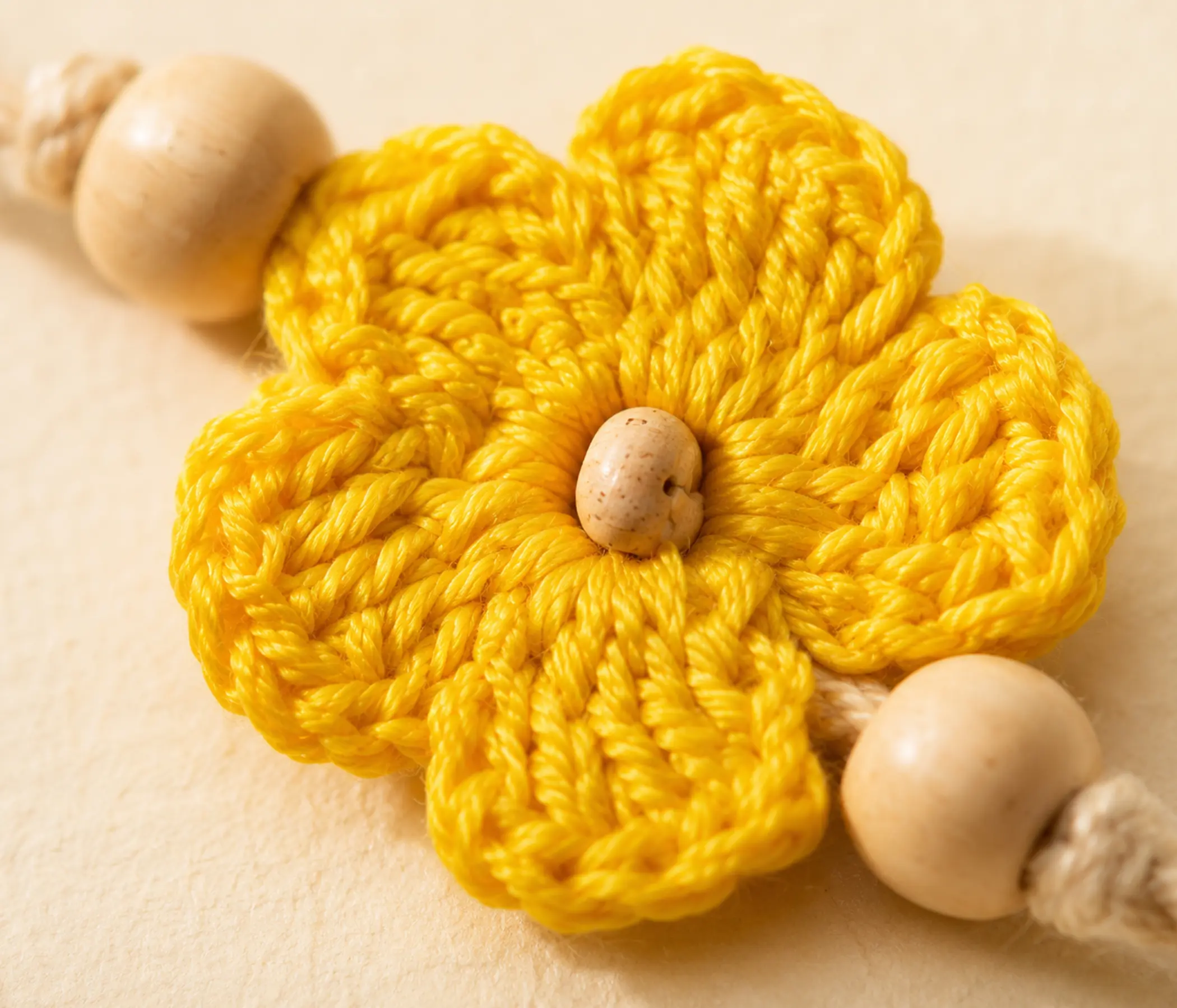 Marigold Floral Handcrafted Crochet Rakhi for Raksha Bandhan